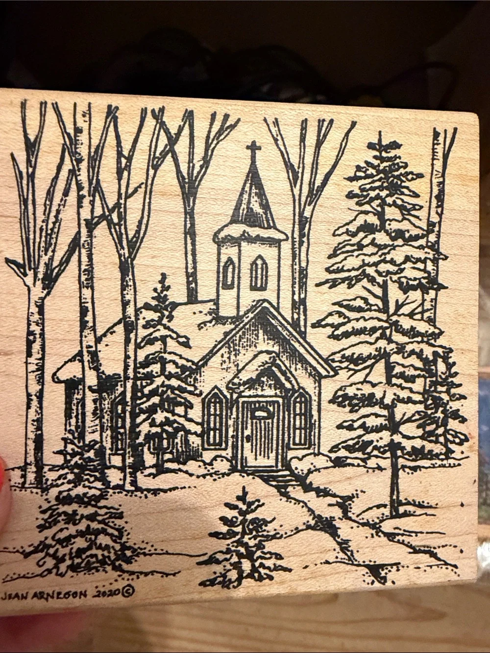 Holiday Rubber Stamp Set - Peace on Earth, Nativity, Snowman